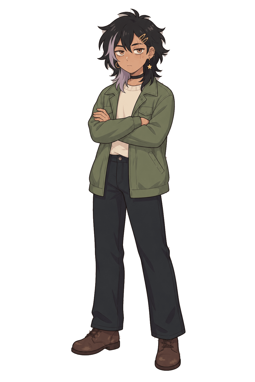 Same original character with arms crossed