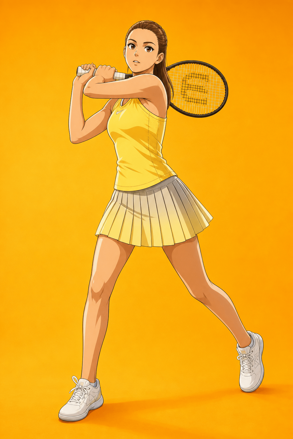 Anime style version of the same character pose