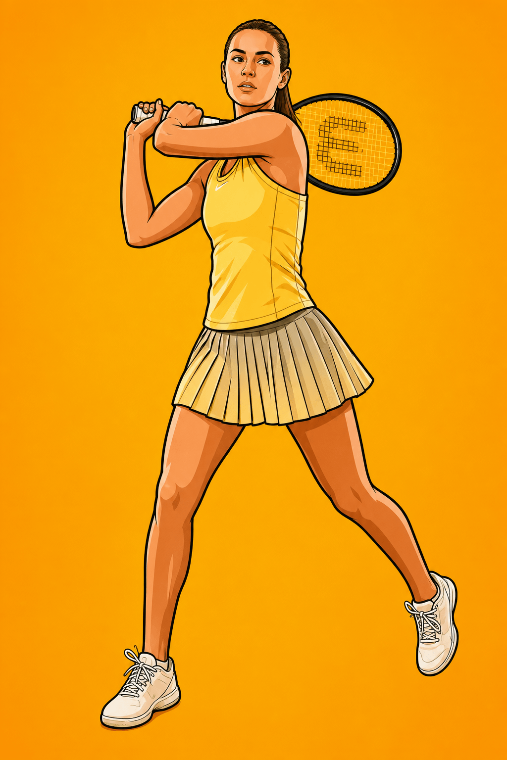Cartoon style version of the same character pose