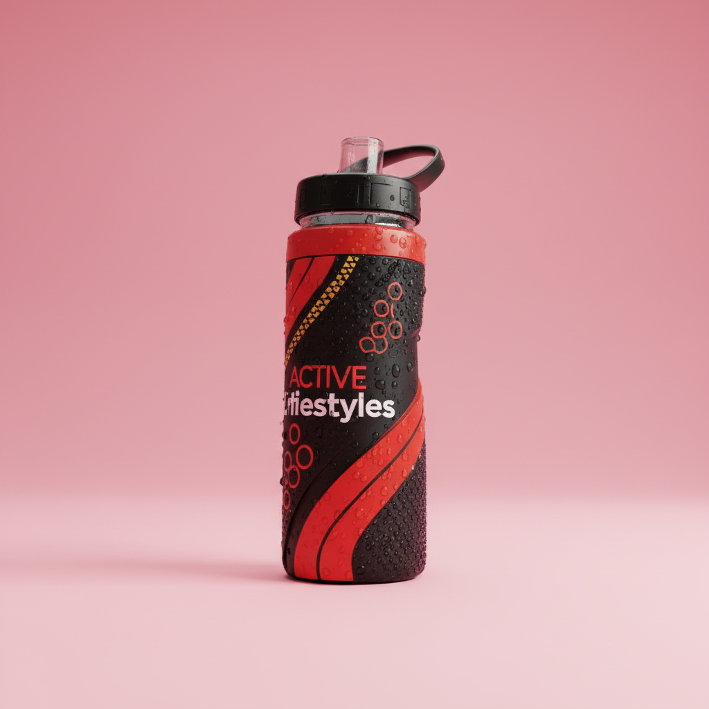 Product pure background example 4 - Product on pure color background with realistic lighting and shadow